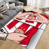 PSV Eindhoven Flannel Printed Carpet, Home Sofa Decoration for Living Room & Bedroom, Non‑Slip Play Flannel Floor Mat for Game Room