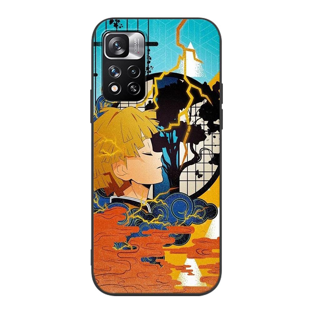 

Чехол Demon Slayer для Xiaomi Redmi Note 9S 9 11 10 8 Pro 9C 9 K40 9A 7 8T 7A 9T Мягкий силиконовый чехол Аниме Черная крышка телефона Падение Redmi K40