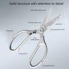 Professional Stainless Steel Kitchen Scissors With Aluminum Alloy Handle - Perfect For Cutting Chicken Bones Meat Fish