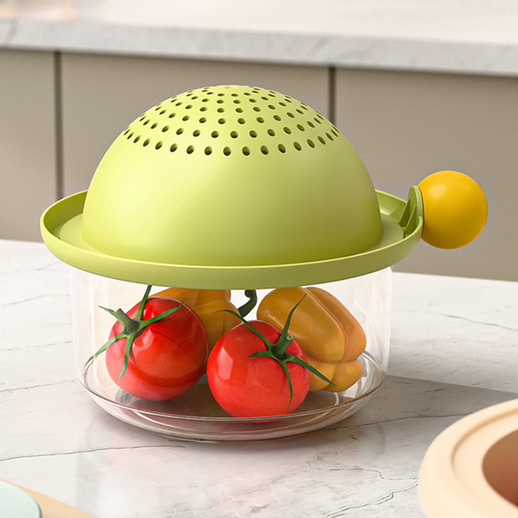 Two Tier Plastic Strainer Vegetable Washer In Vibranted Color For Quick Draining Berries Pasta Safe Food Grade