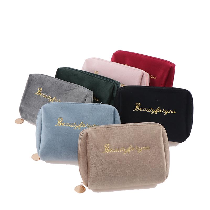 Velvet Organizer Lipstick Travel Cosmetic Bag Box Pouch Beauty Case Makeup Bag