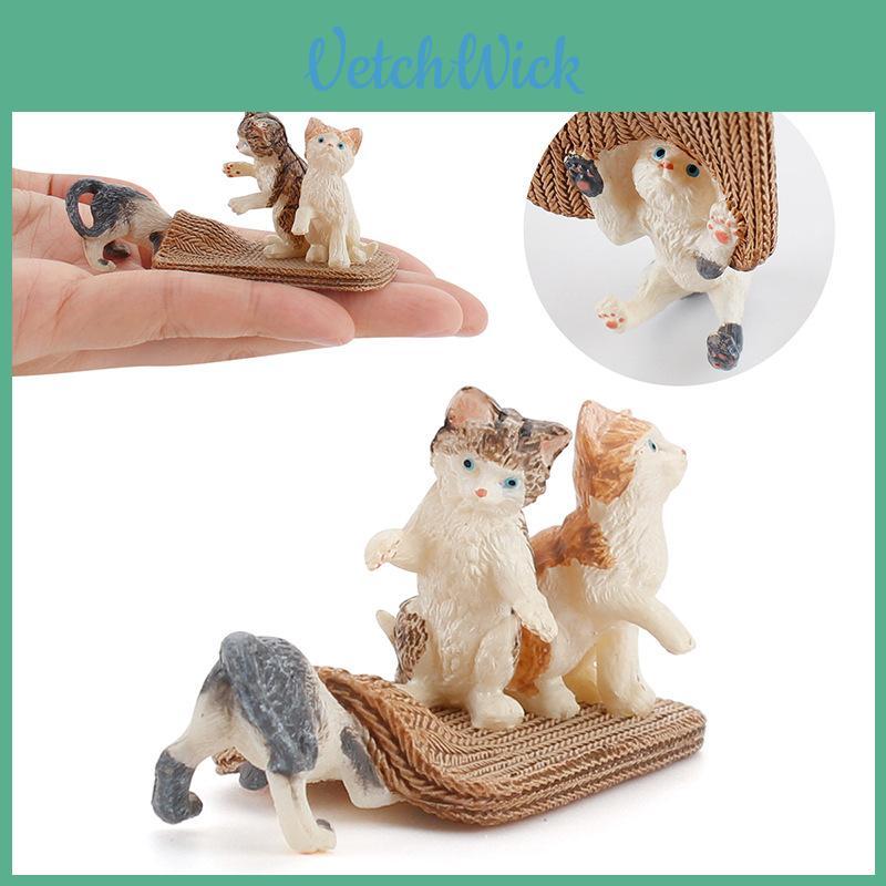 Creative Cat Model Figurine Pvc Collectible Desk Decor For Pet Lovers