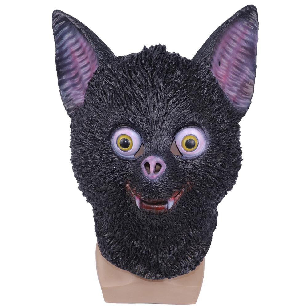 Halloween Horror Vampire Bat Mask, Scary Prank Props, Latex Animal Mask, Bat Monster Headgear Black Bat Mask