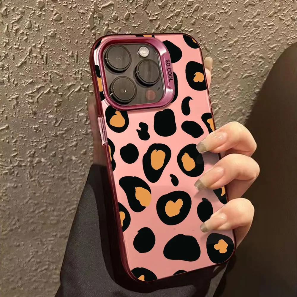 For Redmi Note 13 4G 5G 12 11 10 8 13 Pro Plus Max Luxury Leopard Color Silver IMD Case Note 10s 11s 12S 13R 12R Phone Cover