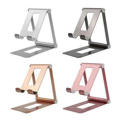 Adjustable Size Mobile Phone Holder Desktop Foldable Tablet Support Stand Desk Bracket Organizer Lightweight To Carry Smartphone Mount Office Supplies