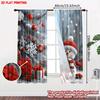 Flat Printing Christmas Hot Party Curtains Snowman Decorations Digital Printed Polyester Drapes Festive Curtain Set Of 2 Made Washable