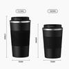 COLOCUP Coffee Cup, Stainless Steel Mug, Insulated, Double-Walled, Vacuum Insulated, for Direct Drinking, Portable Tumbler (Black, 510ml)