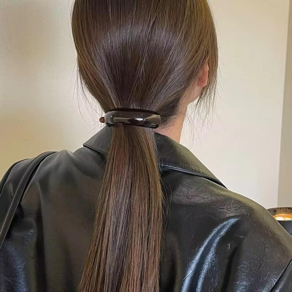Simple Temperament High Ponytail Buckle Clip Acetate Twist Hair Clips  Women Girls Gift