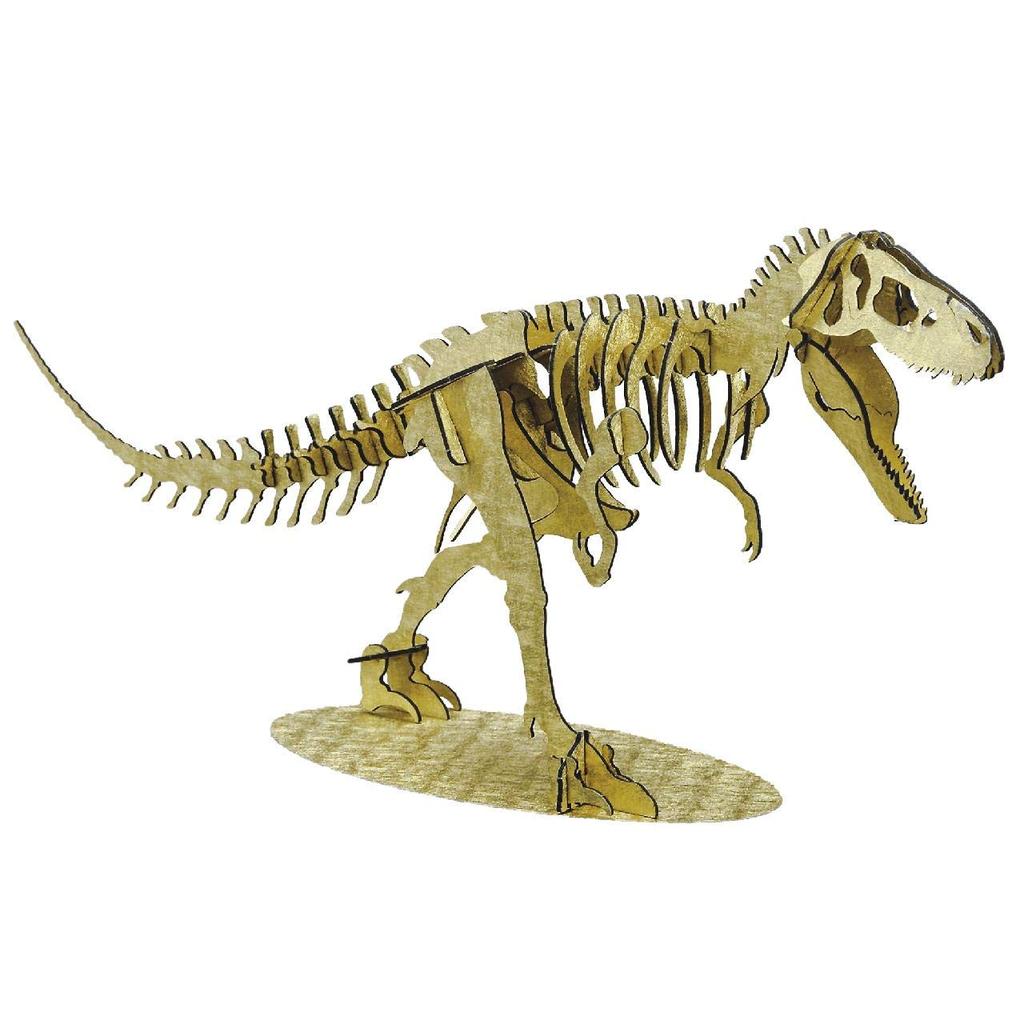 3D Dinosaur Paper Craft Puzzle NEW Tyrannosaurus Stand Type (Gold)