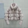 Autumn and winter new puff white duck down jacket women's short small stand-up collar bread jacket thickened warm jacket