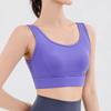 Women's Padded Sports Bra with V-Neck and Supportive Back for Running, Yoga, and Fitness