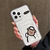 Card Slot Holder Silicone Wallet Pocket Case For Xiaomi Redmi Note 11 12 13 iPhone 17 16 15 Tecno Spark 10C Infinix Note 30 Cover Clear Phone Bumper