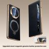 Funda de Cuero Genuino Premium Para Honor Magic V6 Soporte Giratorio 360° Ventana Inteligente Responder Llamadas Cubierta Protectora de Lente