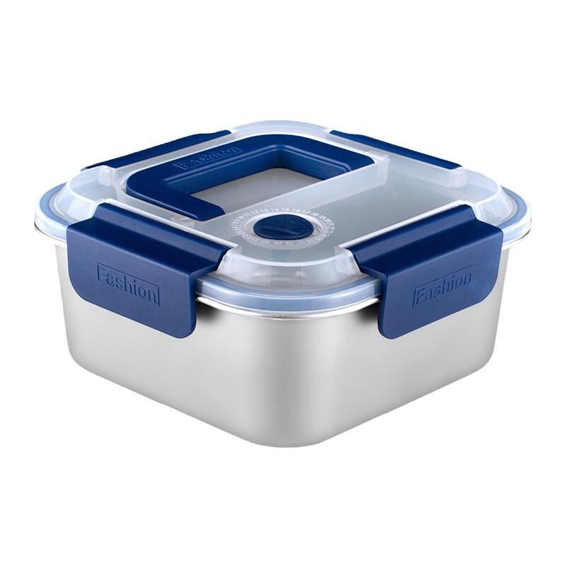 Shangqi 1700ML Stainless Steel Lunch Box Set with Blue Handle