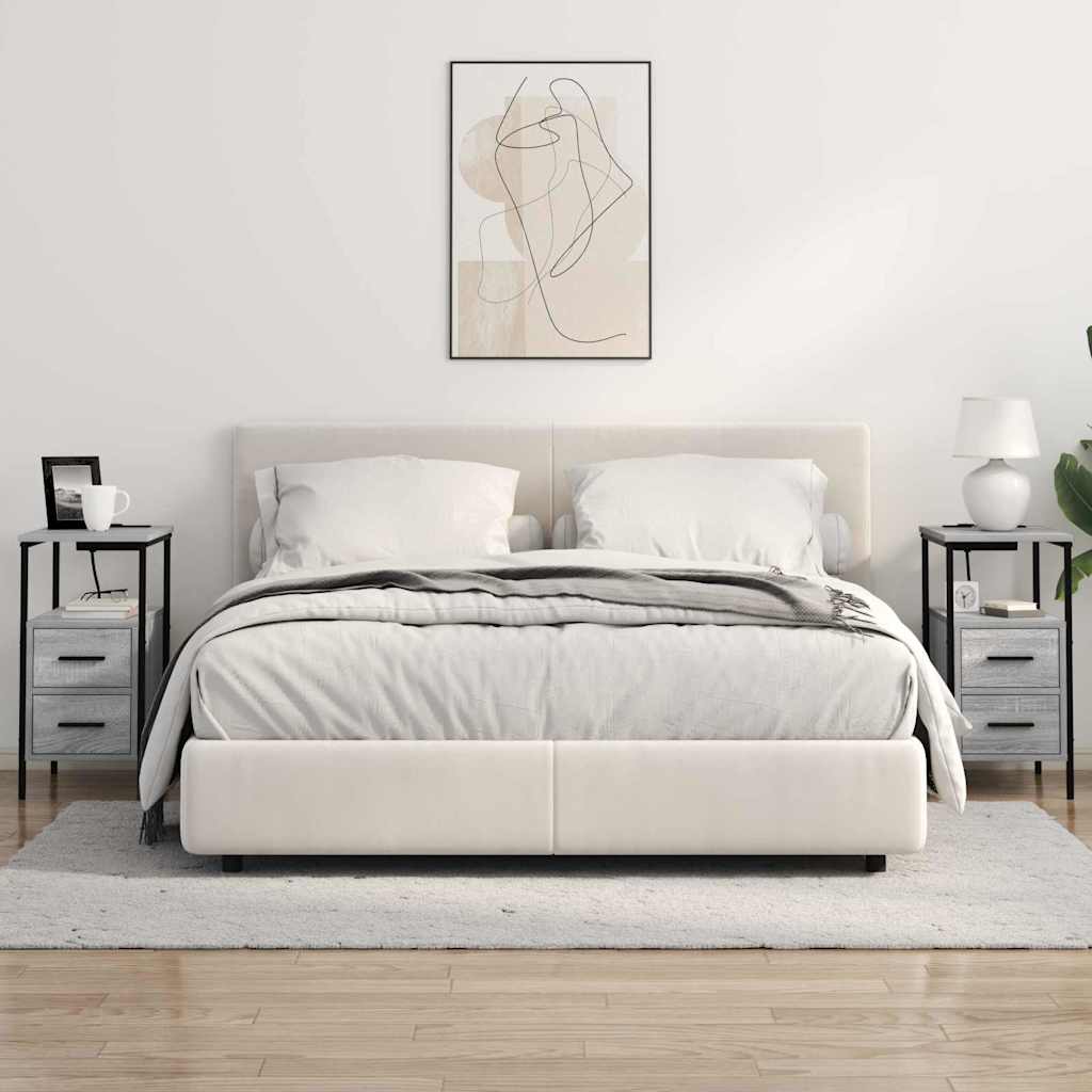 Nightstand Set (2 pcs) Grey Sonoma 30 x 48 x 61 cm Particleboard