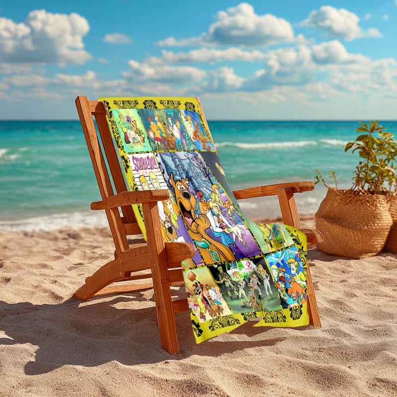 Halloween fantasy comedy adventure cartoon movie Scooby-Doo towel outdoor camping vacation swimming beach towel outdoor absorbent bath towel Y13