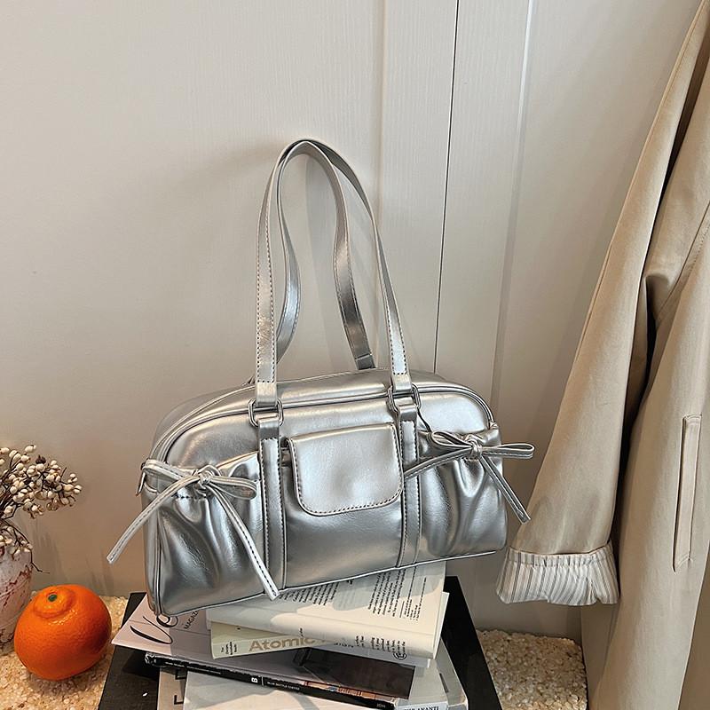 Ielgy Retro Portable Commuter Bag Niche Underarm Bag Simple Large-Capacity Shoulder Tote Bag