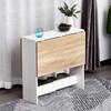 Folding Kitchen Table, 103 x 76 x 74 cm, Two-Tone White Oak Wood