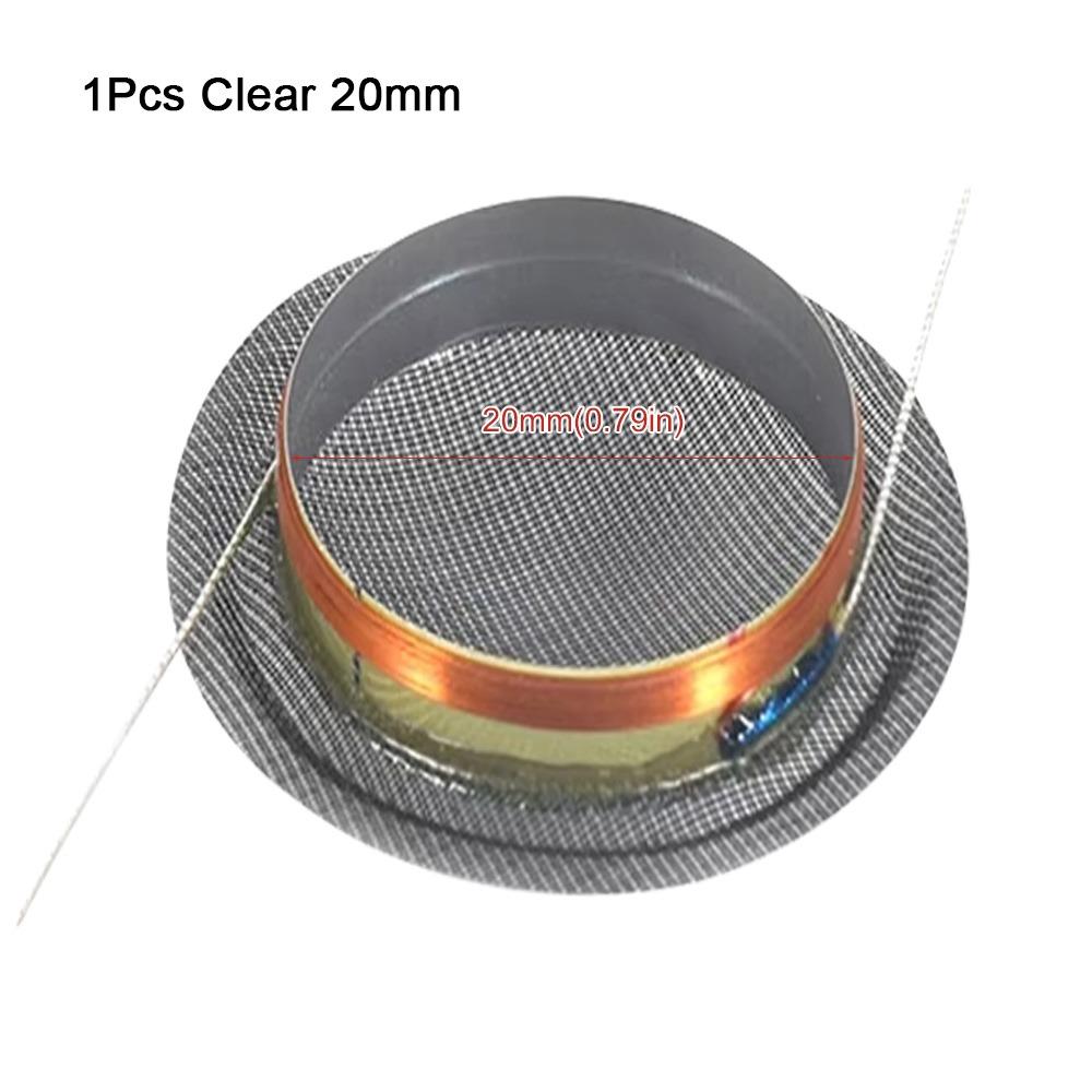 1/2Pcs 5.4Ohm Silk Membrane Diaphragm KSV Treble Speaker Repair Part Audio Horn Replacement 1pcs clear 20mm