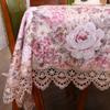 New Flower Tablecloth Cotton Linene Classical Embroidered Hem European Style Cover Washable Table Cloth For Tea Table Sofa