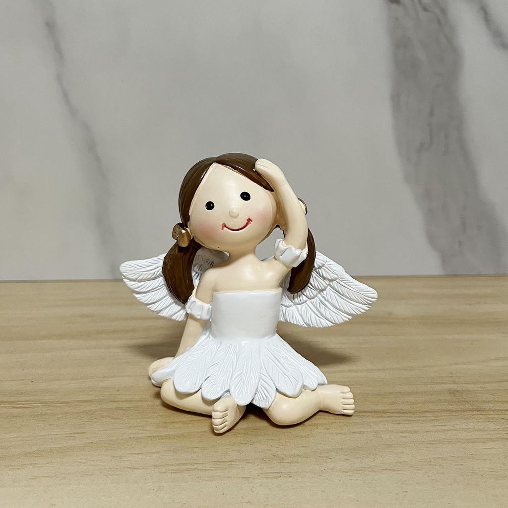 Angel girl statue ornament, suitable for home desktop decoration, suitable for gifts for sisters and friends