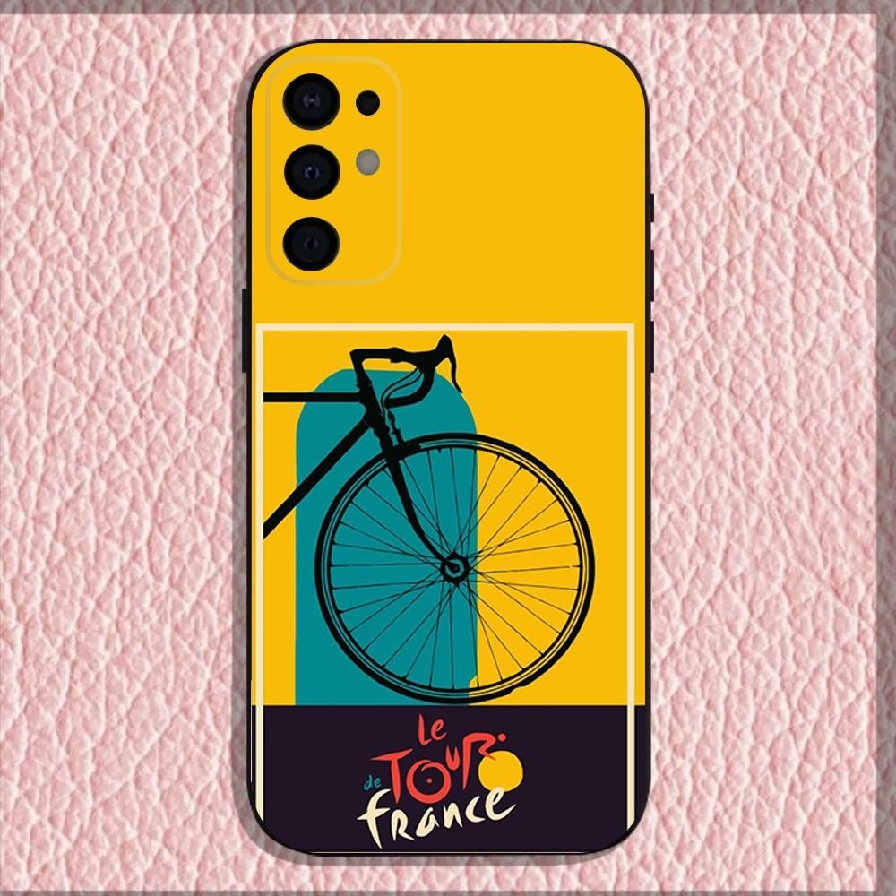 T-Tour De France Bicycle Exercise Phone Case For Samsung S25,S24,S21,S22,S23,S30,Ultra,S20,Plus,Fe,Lite,Note,10,9,5G Black Cover