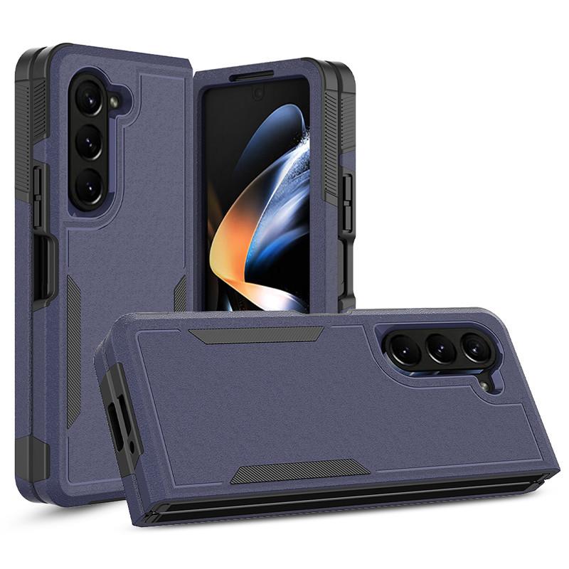 Applicable to Samsung Z flip7 contrasting color anti-fingerprint mobile phone case fold5 two-in-one sailing anti-drop cover