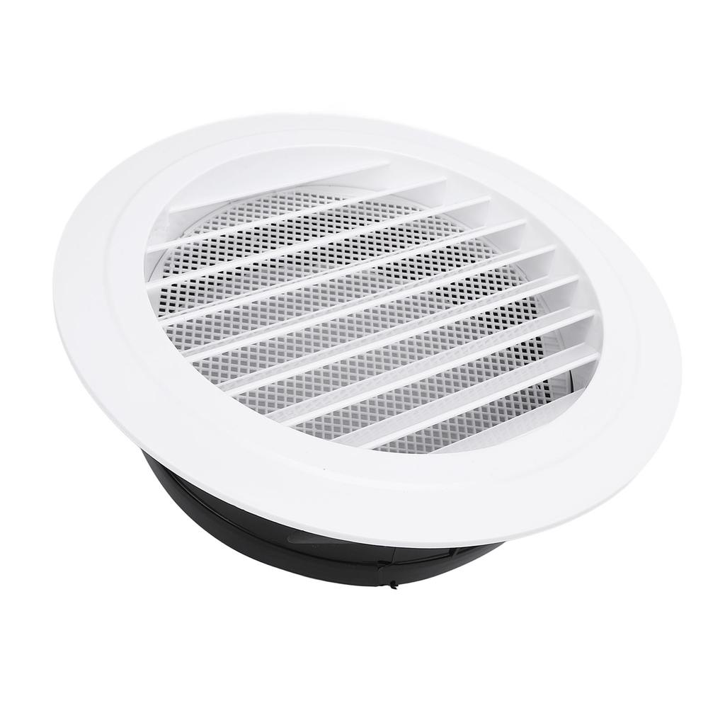 Tampa de ventilação redonda de 200 mm, tampa de ventilação de plástico ABS branco, grelha de ventilação inclinada para banheiro, cozinha e escritório