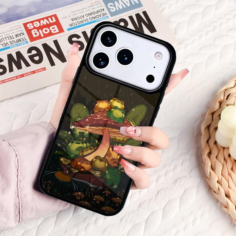 Frog Mushroom Cottagecore Phone Case For IPhone 17 16e 15 14 13 12 11 Pro Max Air Mini Soft Protective Cover