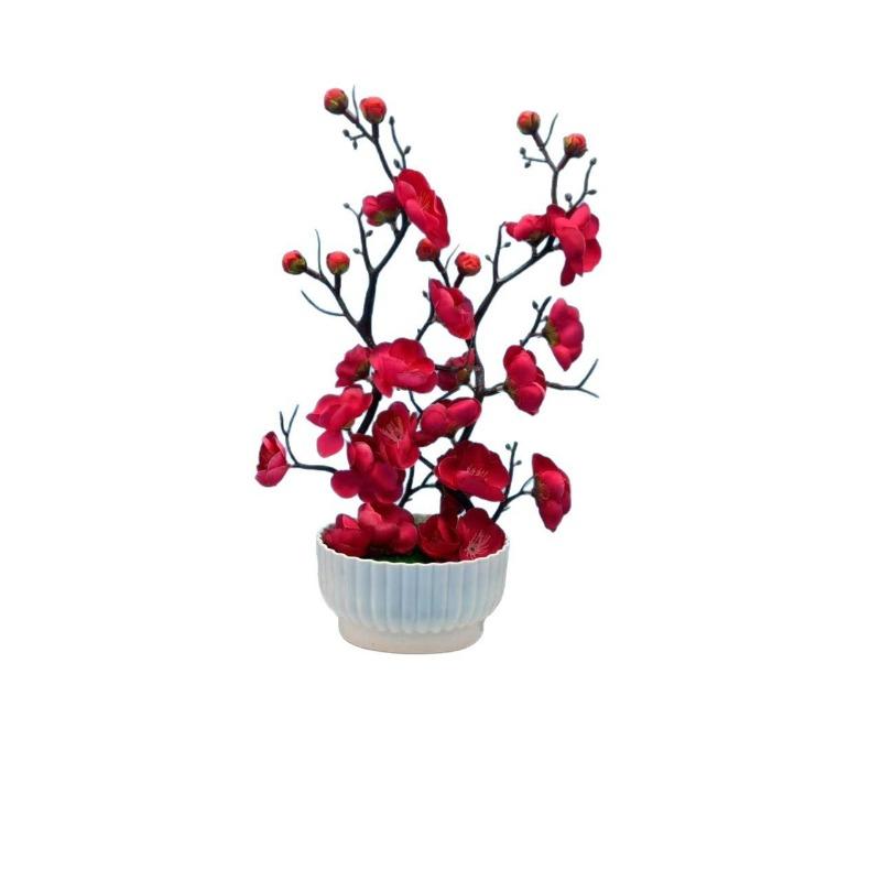 Double Vertical Pattern Pot Wintersweet Bonsai Artificial Plum Blossom Flowerpot Planting Flowerpot