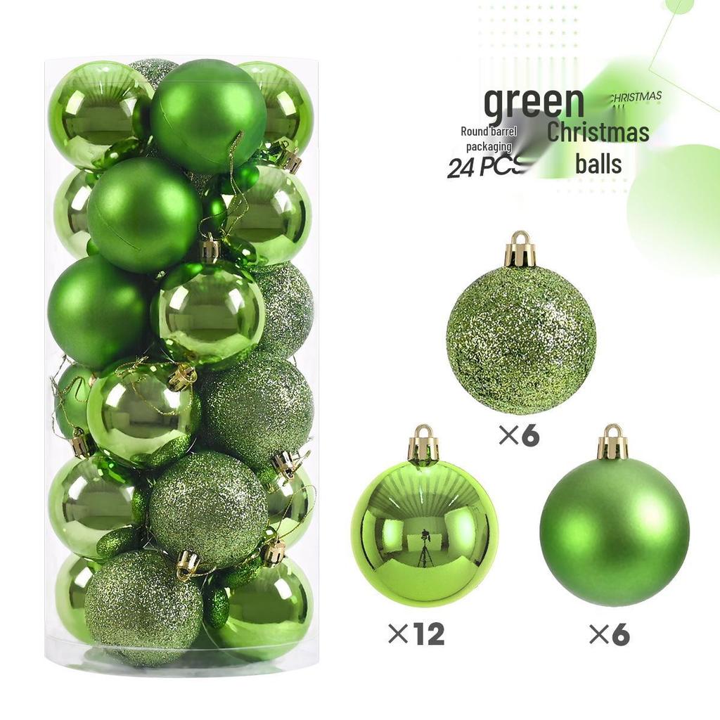 36 Electroplated Plastic Christmas Ball Ornaments for Tree and Window Decoration