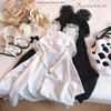 Jundakara Hoodie with Bunny Cute Long Lace and Subculture Sickly Korean White Women's Lace-Up Ears, Sleeves, Lightweight, Summer, Ruffles, Style,