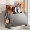 Wall Mounted Chopsticks Storage Box Carbon Steel Chopsticks Cage Cutlery Drying Basket  for Kitchen