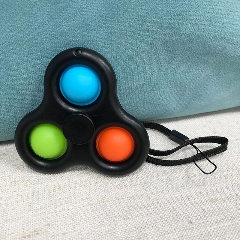Toys Push Bubble Fidget Spinner ADHD Anxiety Stress Relief Birthday Party Favors Gifts for Classroom Prize Kids Boys Girls