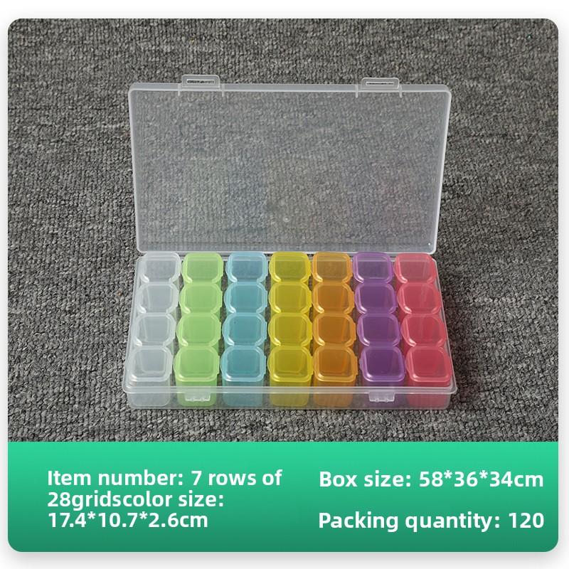 Многофункциональный съемный герметичный настольный органайзер для мелочей 7 rows of 28 grids color 920₽