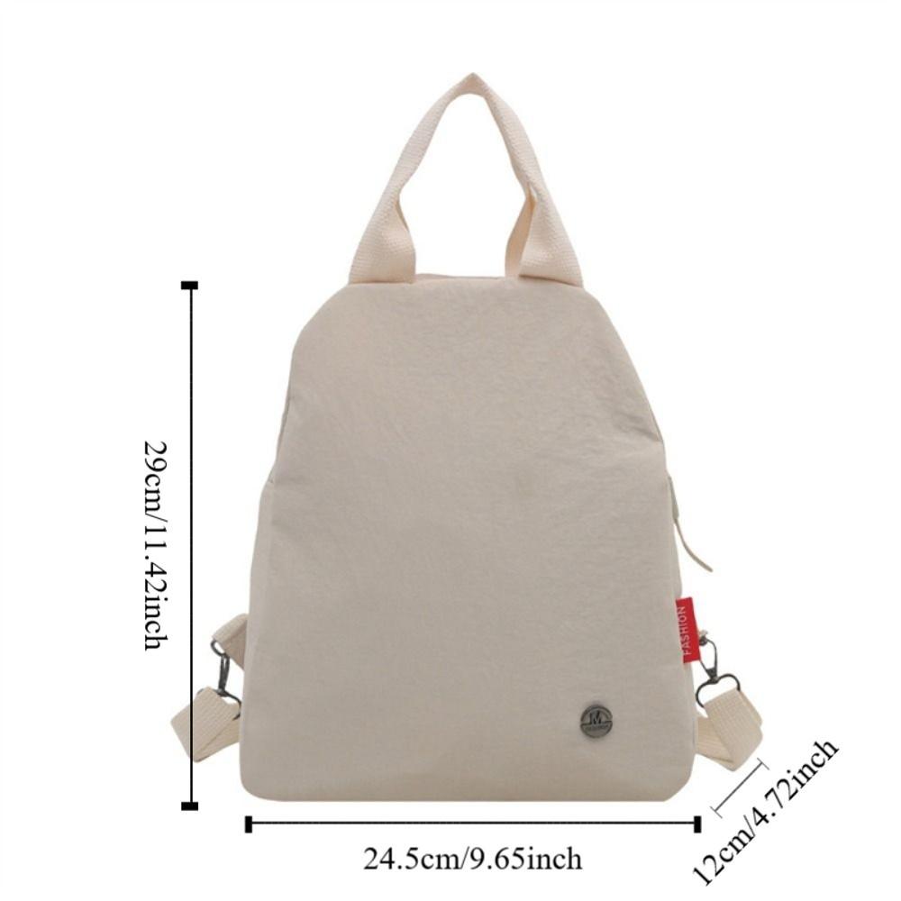Korean Style Solid Color Shoulder Bag Small Pack Retro Backpack Sweet Sport Nylon Backpack  Lady
