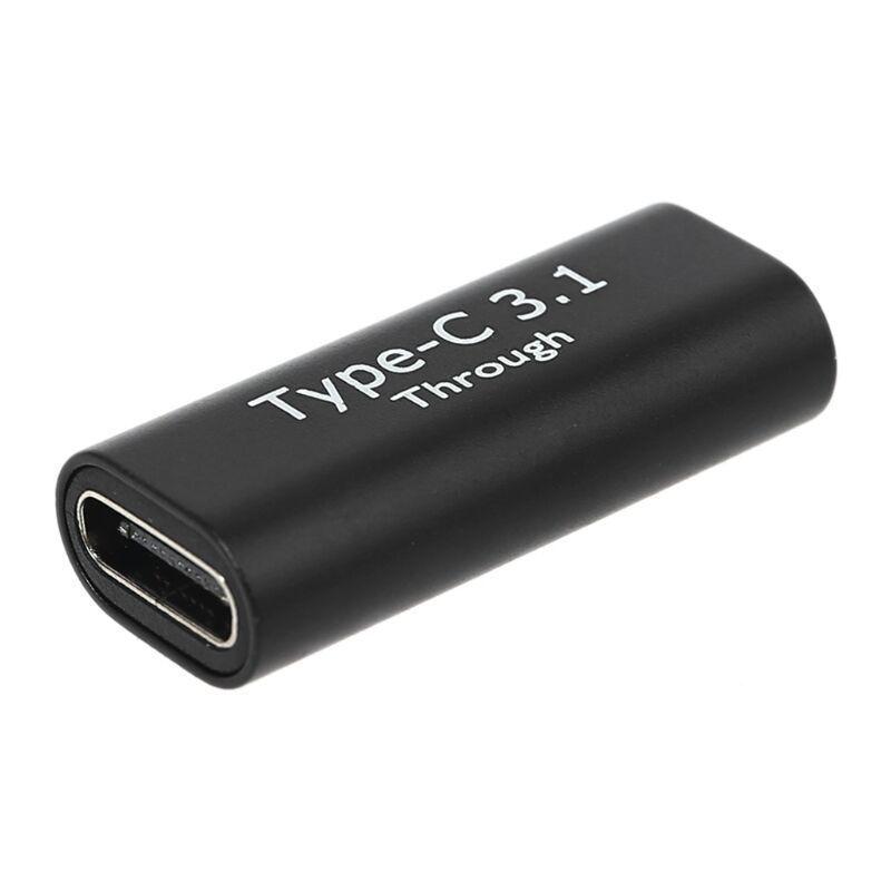 

Адаптер USB C Female-Female, з єднувач USB C 3.1 для з єднання двох кабелів Type C для телефону, планшета та розширювач чорний