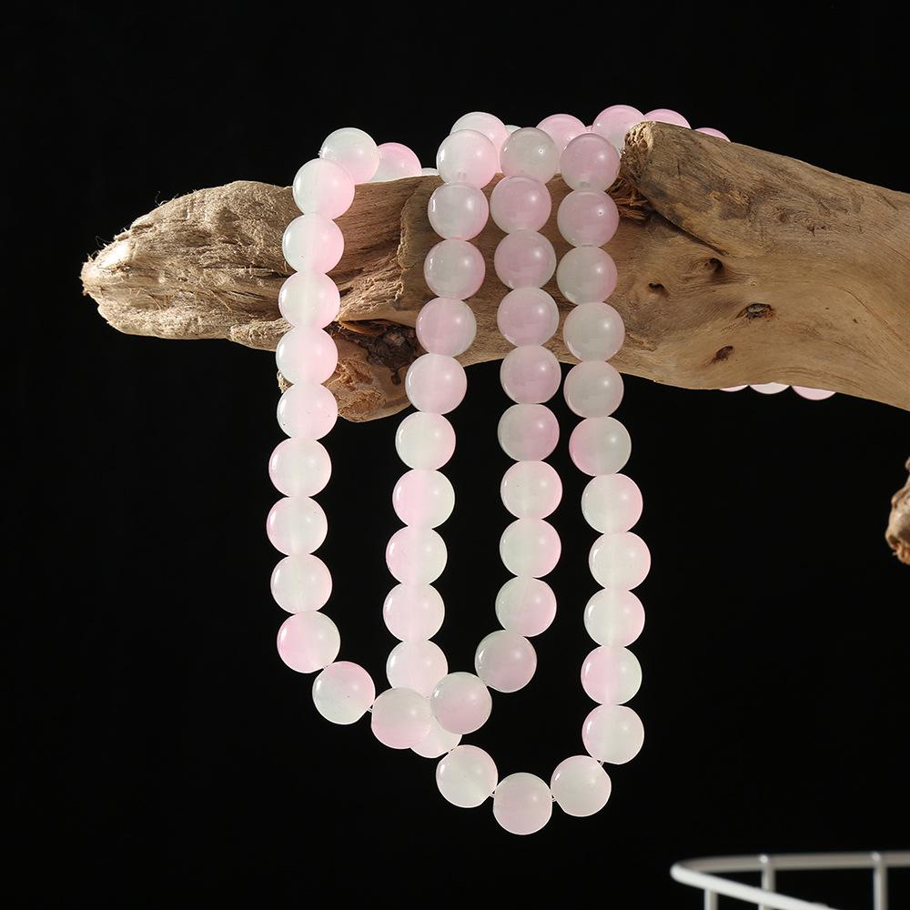 Yori 100 шт. 6 мм Двухцветные стеклянные бусины Крашеные стеклянные бусины DIY Браслет Браслет Цепочка для мобильного телефона Аксессуары из бусин Рассыпные бусины розовый зеленый