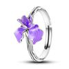 Kupfer Iris Ring Einfach Großzügig Lila Harz Luxus Hohe Qualität Für Frauen Ringe Hochzeitsfeier Feiner Schmuck Geschenk