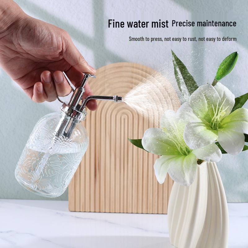 Stor Bladglas Sprayflaska - Hushållsträdgårdsvattnare med Tryckmunstycke