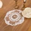 Elegant Lace Dining Table Cover Round White Embroidered Table Cloth Doily Heat Resistant Napkin Placemat Home Decor