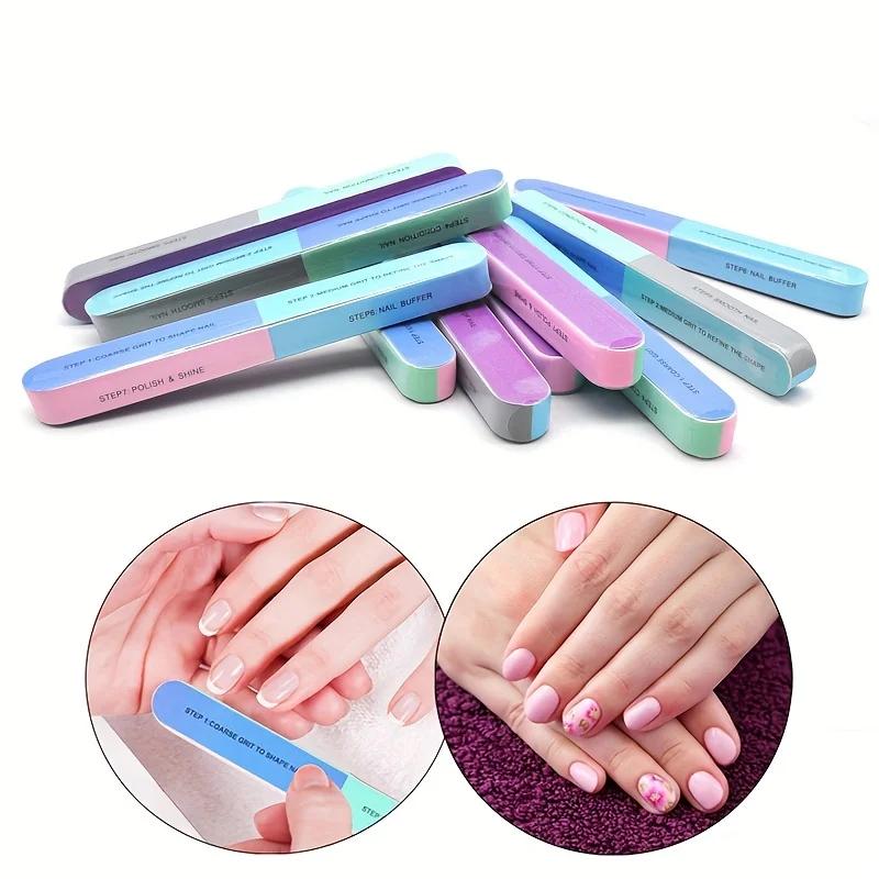 Xiaomi 3/5/10pcs Nail Files Buffer Block 7 Side for Nail Buffer for Natural for Nails Smooth Buff Shine for Nail Care Beauty Tools