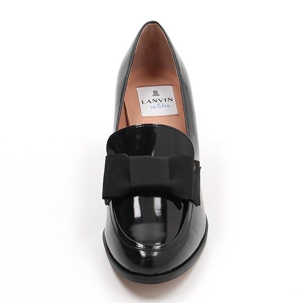 Lanvin en Bleu Ribbon Motif Heeled Size cm Women's Loafers, 2846, B-Glass, 22.0