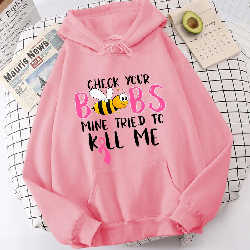 (Unisex-Hoodie)Brustkrebs Hoodies Pullover Unisex Kapuzenpullover Harajuku Streetwear Langarm