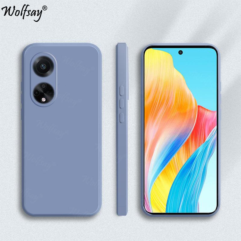 Candy Case For Oppo A98 5G Case Soft TPU Original Liquid Silicone Back Case For Oppo A98 5G Cover For Oppo A98 A 98 5G 6.72 Inch