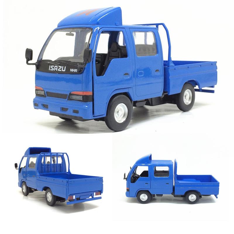 Model de mașină 1/32 pentru camion ușor Isuzu Model de metal turnat sub presiune Simulare de inginerie Vehicul de transport, camion de turnare