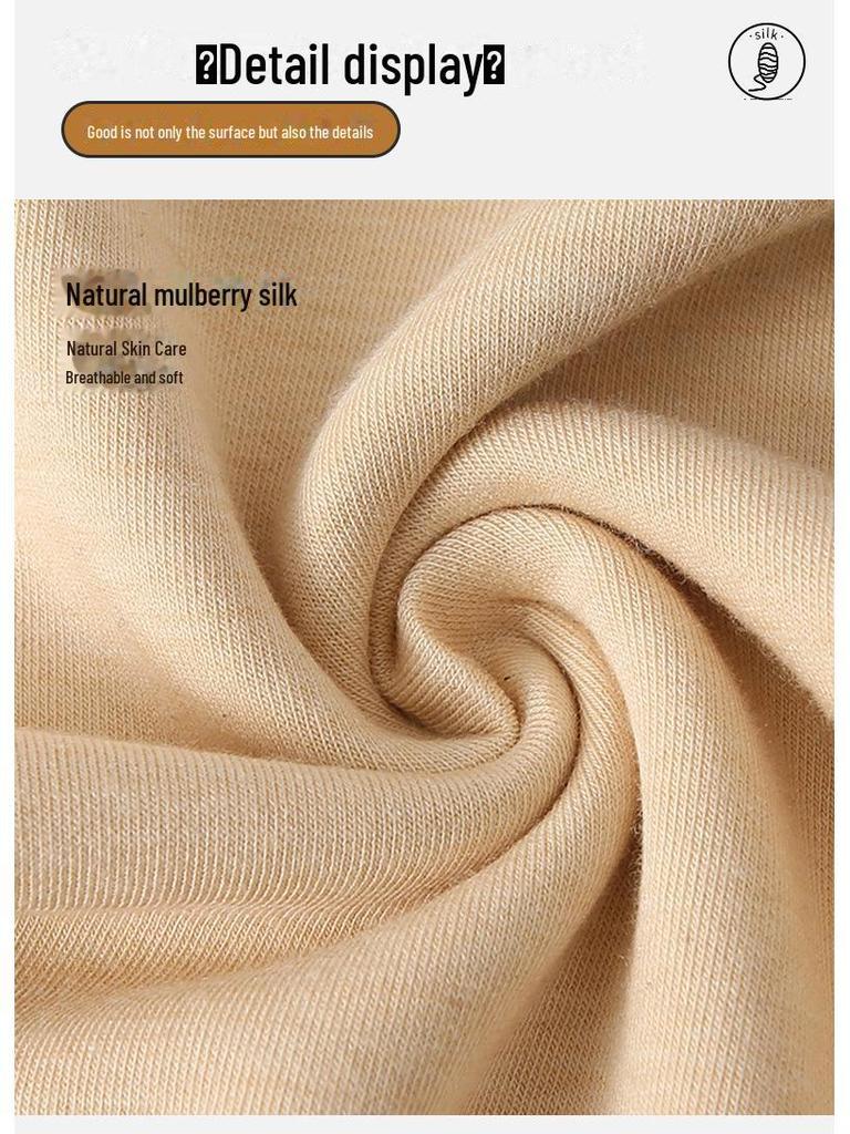 Haosangyuan Damen Nahtlose Warme Leggings aus Maulbeerseide für Herbst/Winter