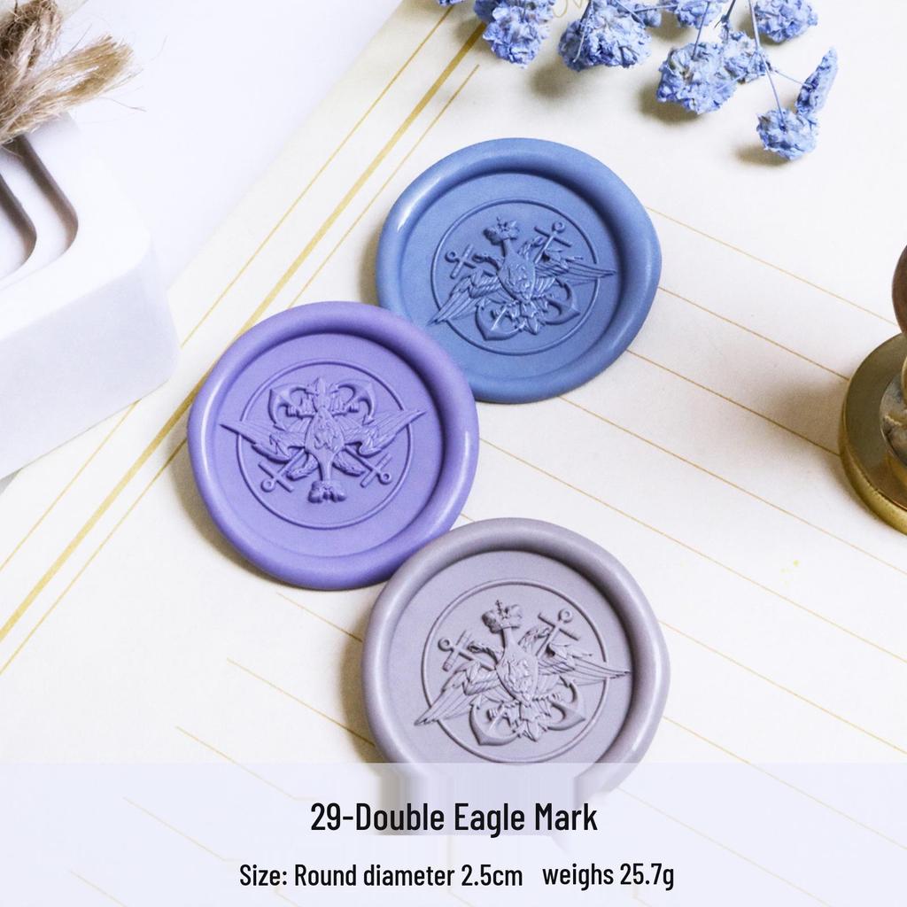 Three-Dimensional Engraved Brass Wax Seal Stamp Head with Frosted Irregular Multi-Layer Design