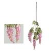 Silk Fabric Artificial Wisteria Branch Shape Fake Flower Vine Wisteria Flower Branch  Party Event