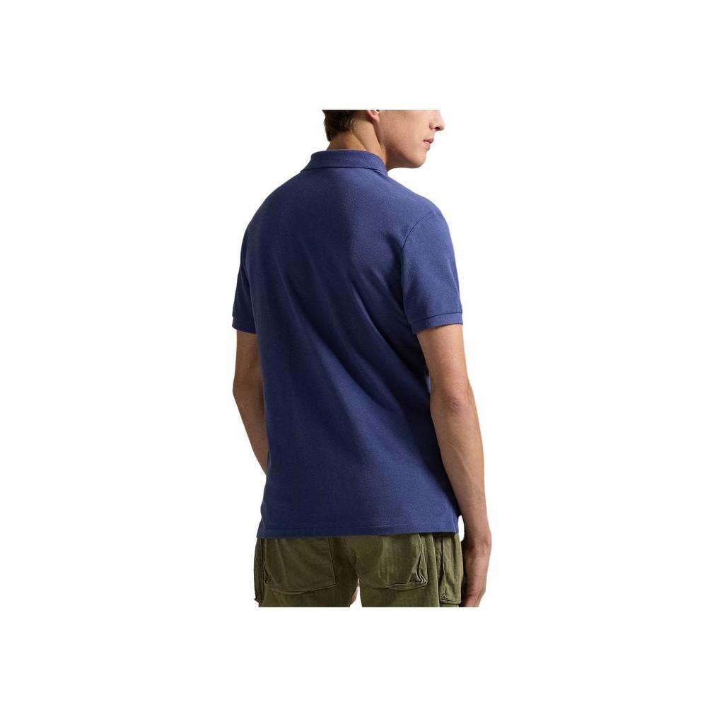 Polo Ralph Lauren Logo Slim Fit Short Sleeve Polo Shirt Men Tops Blue 710680784-410